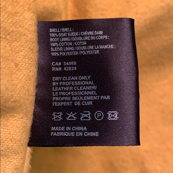 Veda Soft Suede Mustard Yellow Moto Zipper Jacket - Picture 5 of 5